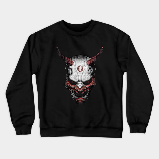 Oni Demon Mask Crewneck Sweatshirt by Up_Design